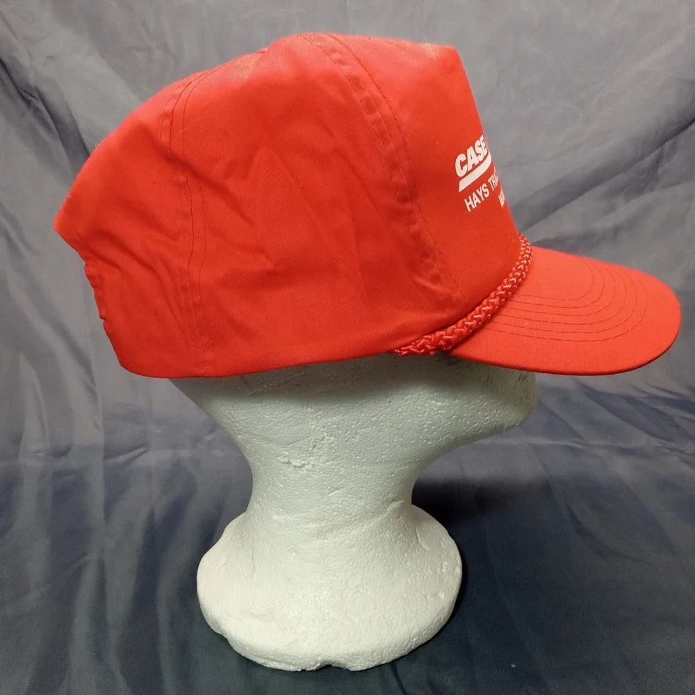 Vintage Case IH Kubota Hays Tractor & Equipment Mansfield GA Red Snapback Hat